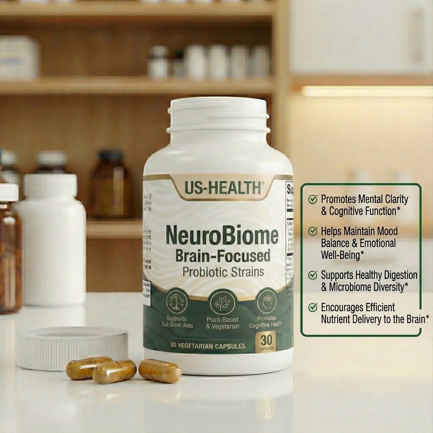 NeuroUnlock™ + NeuroBiome™ — Daily Brain Clarity for Professionals